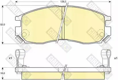 6111289 GIRLING Комплект тормозных колодок, дисковый тормоз