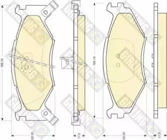 6111575 GIRLING Комплект тормозных колодок, дисковый тормоз