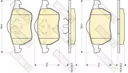 6112002 GIRLING Комплект тормозных колодок, дисковый тормоз