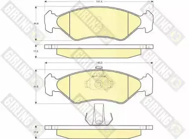 6112212 GIRLING Комплект тормозных колодок, дисковый тормоз