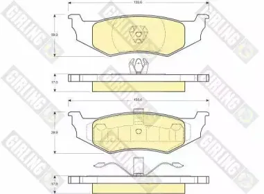 6112345 GIRLING Комплект тормозных колодок, дисковый тормоз