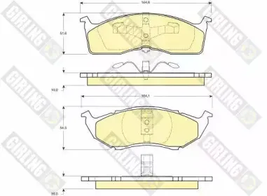 6112363 GIRLING Комплект тормозных колодок, дисковый тормоз
