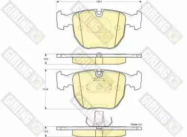 6112612 GIRLING Комплект тормозных колодок, дисковый тормоз