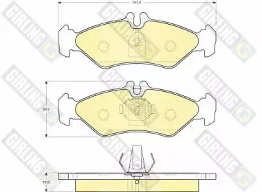 6112622 GIRLING Комплект тормозных колодок, дисковый тормоз
