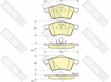 6112822 GIRLING Комплект тормозных колодок, дисковый тормоз