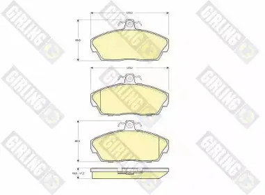 6113191 GIRLING Комплект тормозных колодок, дисковый тормоз