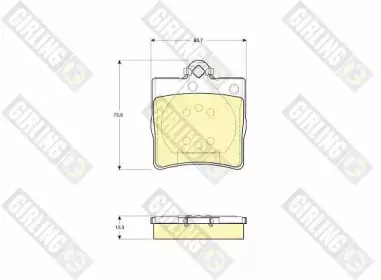 6113352 GIRLING Комплект тормозных колодок, дисковый тормоз