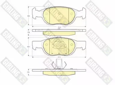 6113392 GIRLING Комплект тормозных колодок, дисковый тормоз
