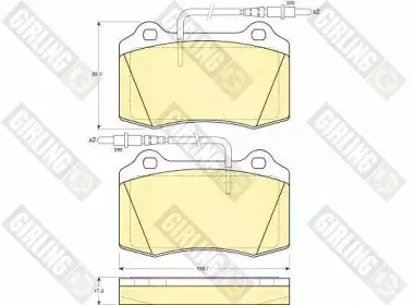 6113599 GIRLING Комплект тормозных колодок, дисковый тормоз