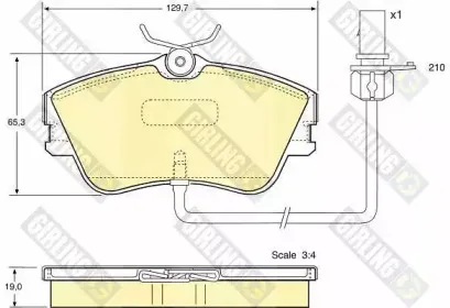 6113671 GIRLING Комплект тормозных колодок, дисковый тормоз