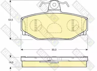6113771 GIRLING Комплект тормозных колодок, дисковый тормоз