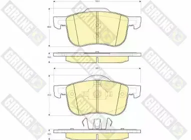 6113882 GIRLING Комплект тормозных колодок, дисковый тормоз