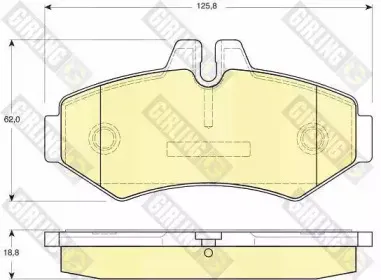 6113994 GIRLING Комплект тормозных колодок, дисковый тормоз