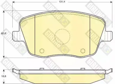6114141 GIRLING Комплект тормозных колодок, дисковый тормоз