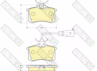 6114151 GIRLING Комплект тормозных колодок, дисковый тормоз