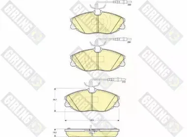 6114231 GIRLING Комплект тормозных колодок, дисковый тормоз