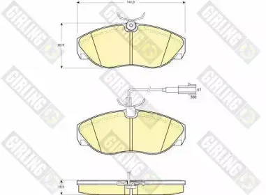 6114251 GIRLING Комплект тормозных колодок, дисковый тормоз