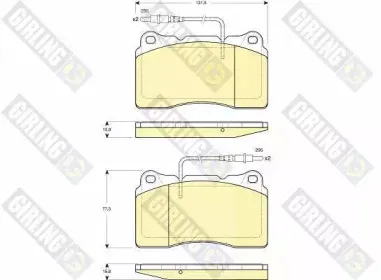 6114319 GIRLING Комплект тормозных колодок, дисковый тормоз
