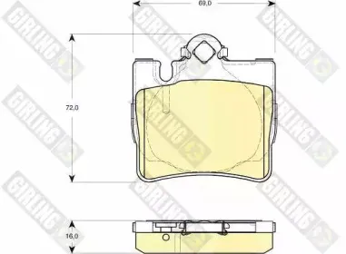 6114552 GIRLING Комплект тормозных колодок, дисковый тормоз