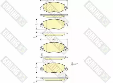 6114614 GIRLING Комплект тормозных колодок, дисковый тормоз