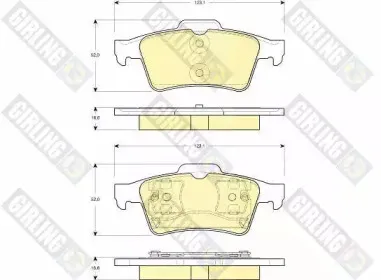 6114692 GIRLING Комплект тормозных колодок, дисковый тормоз