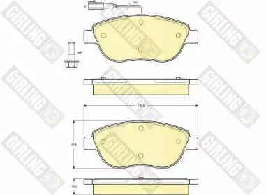 6114834 GIRLING Комплект тормозных колодок, дисковый тормоз