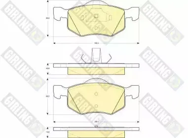 6114972 GIRLING Комплект тормозных колодок, дисковый тормоз