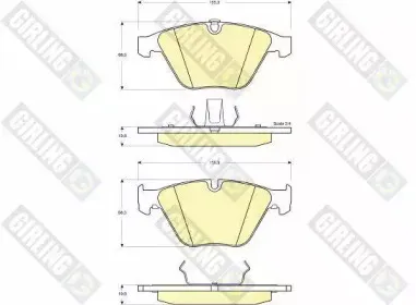 6114982 GIRLING Комплект тормозных колодок, дисковый тормоз