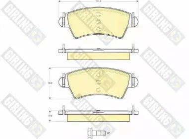 6115014 GIRLING Комплект тормозных колодок, дисковый тормоз