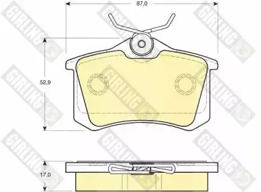6115041 GIRLING Комплект тормозных колодок, дисковый тормоз