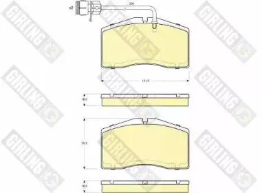 6115069 GIRLING Комплект тормозных колодок, дисковый тормоз