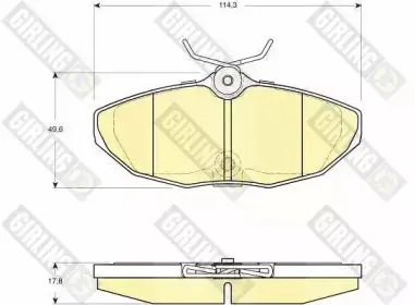 6115111 GIRLING Комплект тормозных колодок, дисковый тормоз