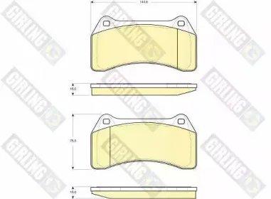 6115129 GIRLING Комплект тормозных колодок, дисковый тормоз