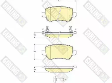 6115151 GIRLING Комплект тормозных колодок, дисковый тормоз