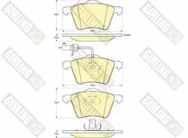 6115382 GIRLING Комплект тормозных колодок, дисковый тормоз