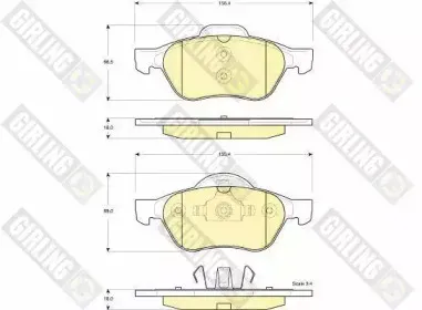 6115402 GIRLING Комплект тормозных колодок, дисковый тормоз
