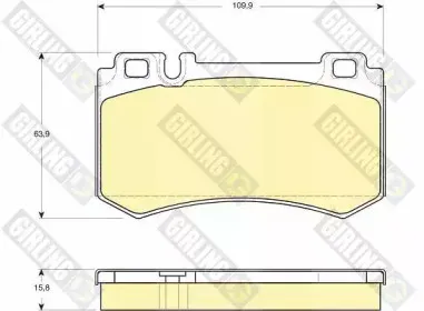 6115449 GIRLING Комплект тормозных колодок, дисковый тормоз