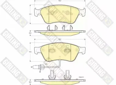 6115532 GIRLING Комплект тормозных колодок, дисковый тормоз