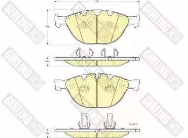 6115582 GIRLING Комплект тормозных колодок, дисковый тормоз