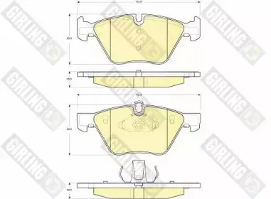 6115592 GIRLING Комплект тормозных колодок, дисковый тормоз