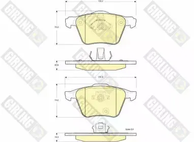 6115652 GIRLING Комплект тормозных колодок, дисковый тормоз