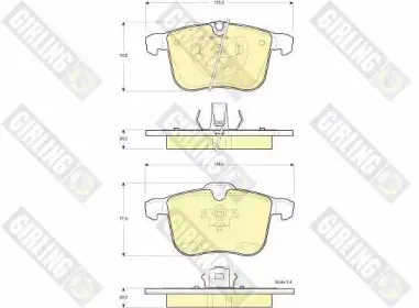 6115672 GIRLING Комплект тормозных колодок, дисковый тормоз
