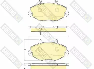 6115734 GIRLING Комплект тормозных колодок, дисковый тормоз