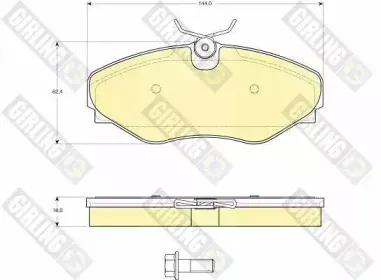6115741 GIRLING Комплект тормозных колодок, дисковый тормоз