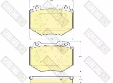 6115759 GIRLING Комплект тормозных колодок, дисковый тормоз