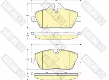 6116111 GIRLING Комплект тормозных колодок, дисковый тормоз