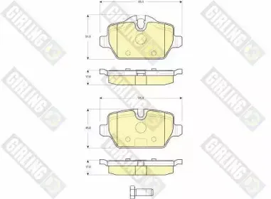 6116121 GIRLING Комплект тормозных колодок, дисковый тормоз