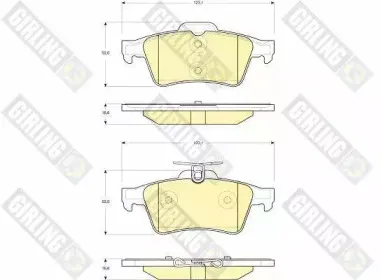 6116212 GIRLING Комплект тормозных колодок, дисковый тормоз