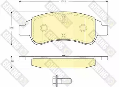 6116234 GIRLING Комплект тормозных колодок, дисковый тормоз