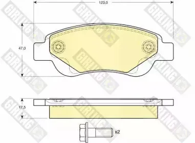 6116334 GIRLING Комплект тормозных колодок, дисковый тормоз